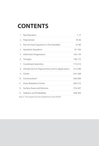 Arihant NCERT Exemplar Mathmatices 10th Latest Rationalized Edition | Problems & Solutions with Exclusive Elements | Thinking Process, Concept Insight, Mistake Alert | For Exam 2026-27