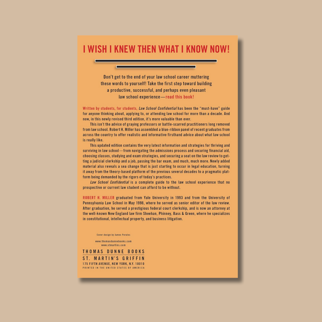 Law School Confidential by Robert H. Miller