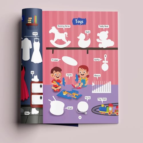 Sticker Books (Set of 4 Books) - Fairy, Jungle, Words, Unicorn - Activity Books for Kids - Stickers for Children - Age 3+ Years