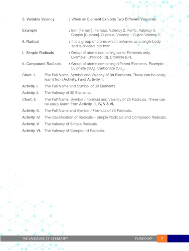 The Language of Chemistry - Playbook | Playway Method | Class 7-10 | ICSE, CBSE & SSLC | Activities, Exercises & Token Sheets