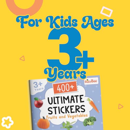 Pegasus 400+ Ultimate Stickers Book for Children - Fruits and Vegetables for 3+ Years Kids | Stickers for Classroom Activity