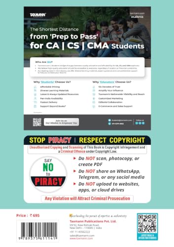Taxmann's CRACKER for Direct & Indirect Taxation (Paper 7 | DITX | DT & IDT) – A Decade of ICMAI Past-Exam Questions Solved & Updated for CMA Intermediate | Dec. 2026/June 2027 Exams