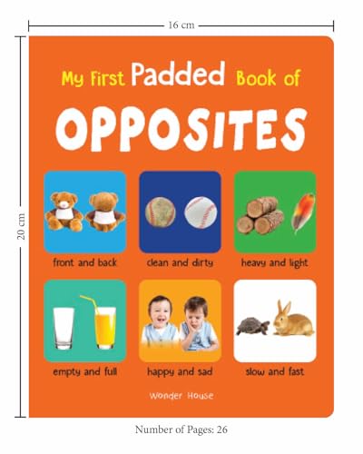 My First Padded Board Book Of Opposites For Kids | Age 0–5 Years | Early Learning | Antonyms | Big-Small | Hot-Cold | Day-Night | Concept Learning | Toddlers & Preschoolers | Latest Edition