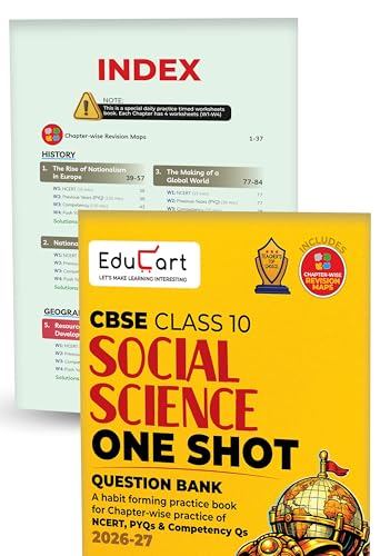 Educart CBSE Class 10 One Shot Question Bank Bundle 2026–27 | Science, Maths Standard, English & SST | Chapterwise NCERT Qs, PYQs & Competency-Based Qs | CBSE 2027 Exam