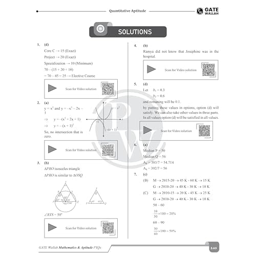 PW GATEWALLAH Engineering Mathematics & General Aptitude Topicwise Previous Year Solved Papers (2026 - 2008) with Video Solutions For 2027 Exams | Detailed Text Solutions