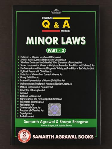 Questions and Answers Minor Laws Part 2 | Important Bare Acts Explained for Judiciary and law exams | Samarth Agarwal and Shreya Bhargava