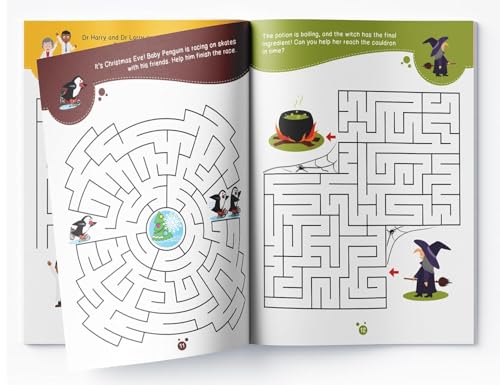 Preschool Activity Book: Maze – Fun Maze Activity Book for Kids Ages 3–5 | Easy to Follow Paths, Problem-Solving & Pencil Control | 2+ Hours of Brain-Boosting Maze Fun