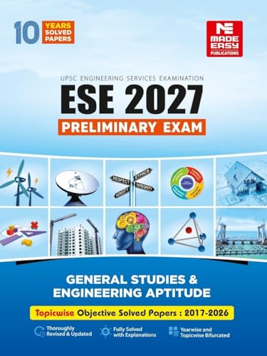 ESE (Prelims) 2027: General Studies and Engineering Aptitude Topicwise Objective 10 Year Solved Papers