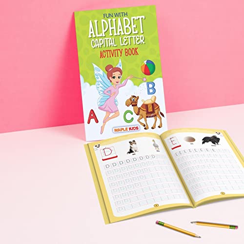 Brain Booster Activity Book Set (Set of 10 books) (Colourful Pages) - 3 Years to 5 Years Old - Learn and Practice ABC Capital and Small Letters, Mazes, Spot the Difference, Pencil Control, Dot to Dot, Mathematics - Fun Early Learning