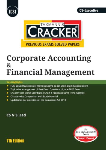 Taxmann's CRACKER COMBO for CS Executive | Dec. 2026/June 2027 Exams | Group 1 – Papers 1 to 4 | CRACKER Series | JIGL, Company Law, SUBIL and CAFM | June 2026 Edition | Set of 4 Books