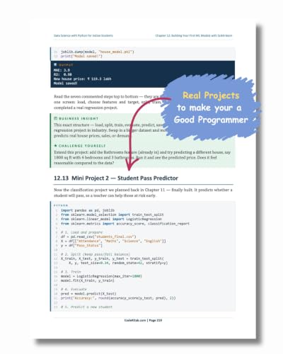 Data Science with Python for Indian Students | Beginner-Friendly Guide to Data Science | Python, Data Analysis, Statistics, Visualization & Machine Learning