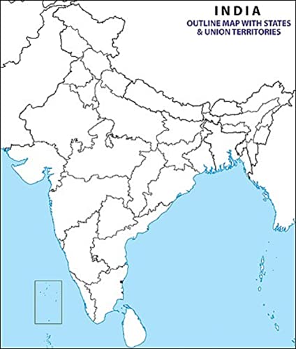 India Political & India Rivers (50 Nos Each) Outline map | A4 Size (100 maps) | Multipurpose map For School/College Assignments/Projects/Practical Paper Print