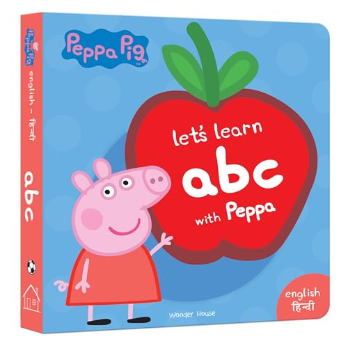 Peppa Board Book - Lets Learn ABC with Peppa - English & Hindi: Early Learning for Children book cover