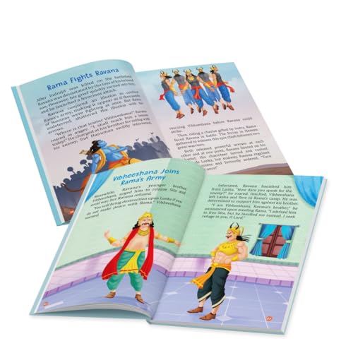 Ramayana Book for Kids - Illustrated Stories for Children - Epic Stories - Bedtime Stories - Age 2+ Years - Read Aloud to Infants, Toddlers - Hardbound Book