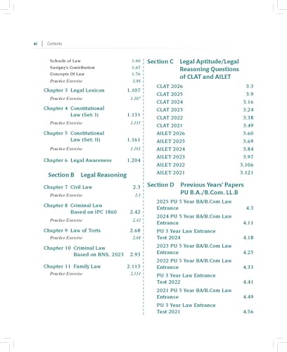 Pearson'26 Legal Aptitude Workbook Law Entrances (UG & PG) 2026-2027 (CLAT, SLAT, BLAT, MAH(CET-LAW), AILET, PU, DU, IPU, UPES, & Other UG-PG Law ... GK, Current Affairs, English, & Reasoning