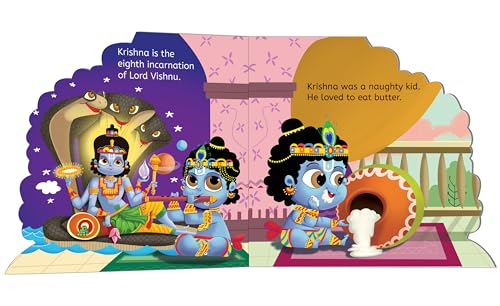 My First Shaped Board Book: Illustrated Lord Krishna Hindu Mythology Picture Book for Kids Age 2+ (Indian Gods and Goddesses)