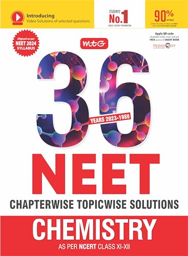 MTG 36 Years NEET Previous Year Solved Question Papers with NEET PYQ Chapterwise Topicwise Solutions - Chemistry For NEET Exam 2024 As Per NMC NEET Rationalised Syllabus | Get Free access of Smart Book