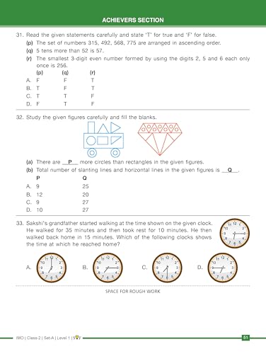 MTG IMO Olympiad 10 Previous Years Papers Class 2 Mathematics (2025-2021 Set A & B) - Model Test Papers with 24 Sample OMR Sheets | PYQ Book For SOF Olympiad 2026-27 Exam