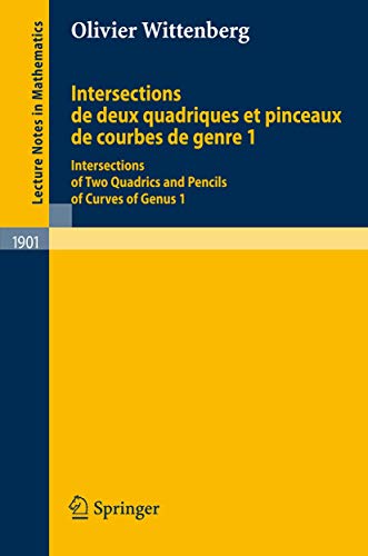Intersections de deux quadriques et pinceaux de courbes de genre 1 book cover