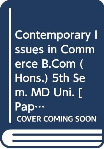 Contemporary Issues in Commerce B.Com (Hons.) 5th Sem. MD Uni. book cover