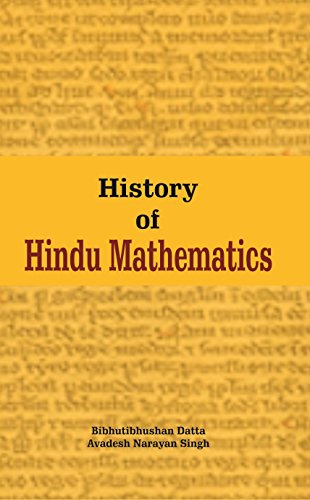 History of Hindu Mathematics in 2 Vols book cover