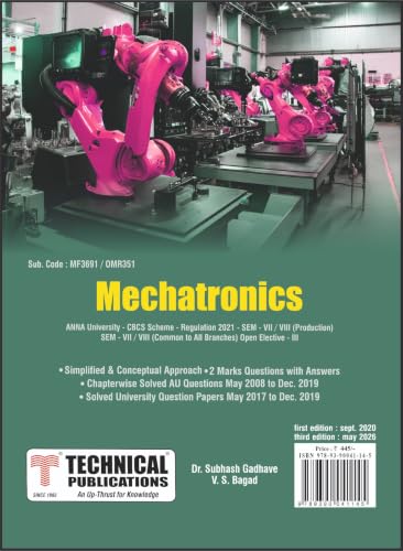 Mechatronics for BE Anna University R17 CBCS (VII-Mech. - ME8791)