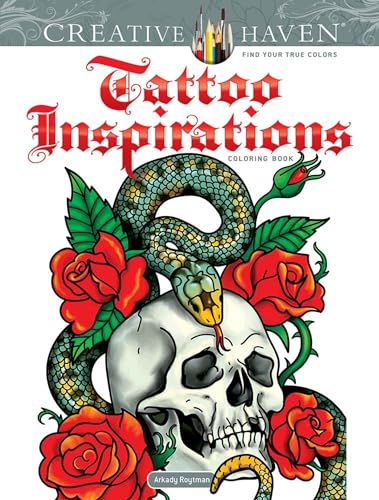 CREATIVE HAVEN TATTOO INSPIRATIONS COLORING BOOK book cover