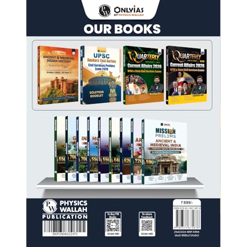 PWOnlyIAS upsc pyq book prelims | 32 Years (1995–2026) Topicwise General Studies Paper 1 | 3400+ MCQs with Detailed Explanations | Civil Services IAS Book | UPSC Books 2026