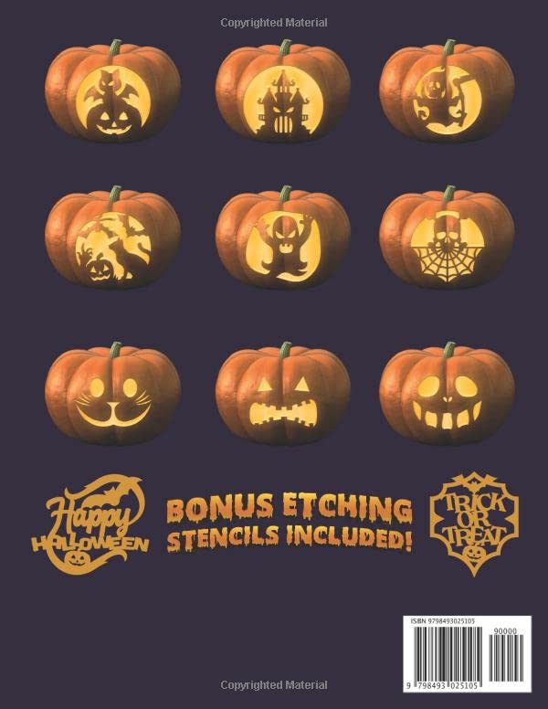 Pumpkin carving stencils: Over 130 Halloween jack olantern pumpkin designs. Including Witches, Cats, skulls, bats, ghosts, and so much more! (Best Pumpkin Carving Stencils 2025)