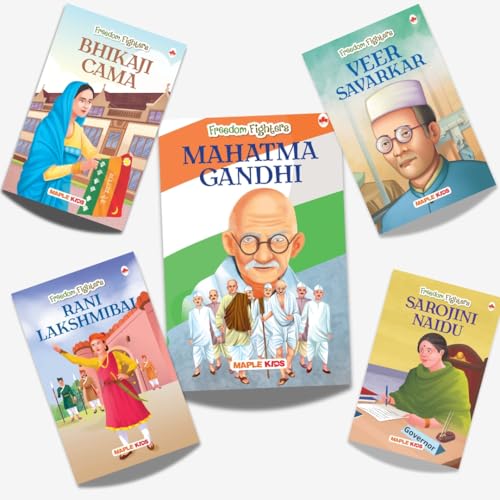 Story Books for Kids (Set of 15 Books) (Illustrated) - Freedom Fighters - Biographies for Children - Gandhi, Nehru, Sarojini Naidu, Tilak, Mangal Pandey etc., - Age 6+