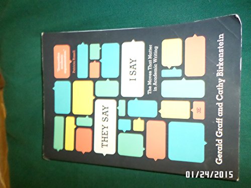 "They Say / I Say", 3/e book cover