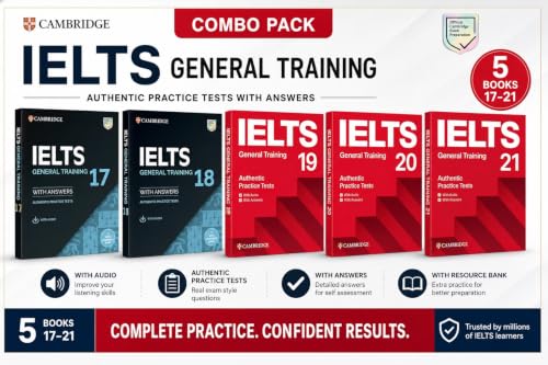 Cambridge IELTS General Training Combo Pack Books 17-21 with Answers (5 BOOK COMBO)