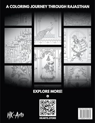Rajasthan: 50 Page Adult Coloring Book