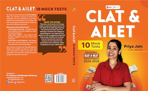 GKP CLAT 2027 Mock Tests Book | 10 Full-Length Practice Papers | CLAT 2024–2026 Fully Solved Question Papers | Law Entrance Exam Preparation Guide
