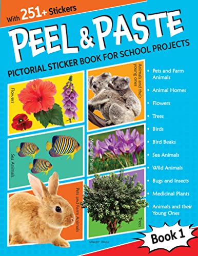 Peel & Paste Pictorial Sticker Book For School Projects - Book 1 book cover