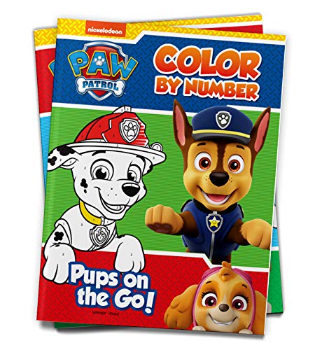 Pups on the Go: Paw Patrol, Color By Number Activity Book book cover