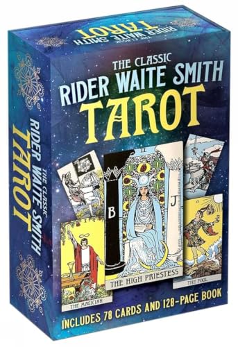 The Classic Rider Waite Smith Tarot: Includes 78 Cards and A 128 - Page Book | Guidebook Traditional Tarot Set for Beginners, Readers & Spiritual ... | Mystic Tarot Kit | Connect, Reflect & Read