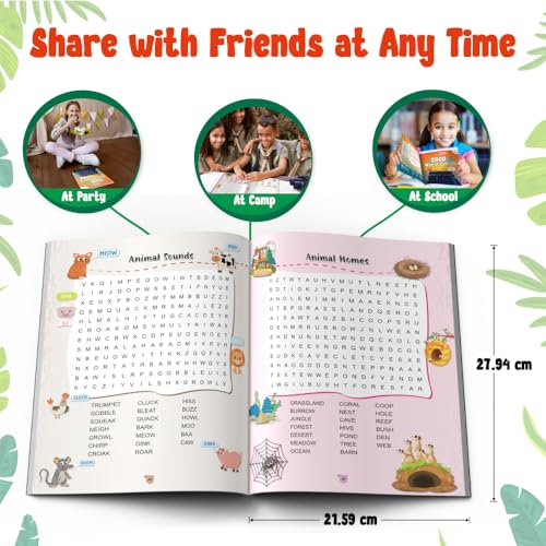 2000+ Word Search Activity Book for Kids, 100+ Fun Topics with 500+ Free Printable Worksheets & Parenting Tips, 6-12 Years (2000+ Word Search Book)