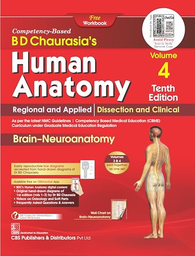 Bd Chaurasias Human Anatomy 10Ed 4 Vol Set (Pb 2025)