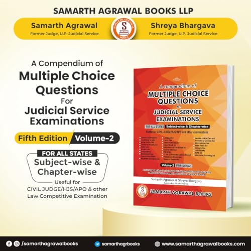 Samarth Agrawal A Compendium Of MULTIPLE CHOICE QUESTIONS for JUDICIAL SERVICE EXAMINATIONS For all States Useful for Civil Judge/HJS/APO and Other Examinations 4th Edition English