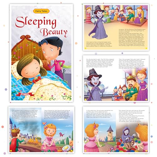 Set of 10 Fairy Tales Story Books for Kids|English Short Stories for 3+ | Cindrella,Rapunzel, Nightangle,Ugly Duckling & Others