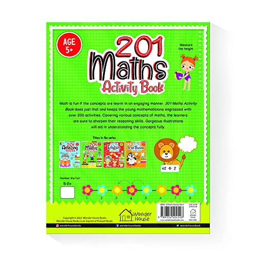 201 Maths Activity Book: Fun Activities and Practice Sheets | Learn Counting, Addition & Subtraction | Ages 4–7 | 3 Hours of Interactive Learning