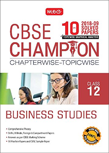 10 Years CBSE Champion Chapterwise-Topicwise Business Studies-Class- 12 book cover