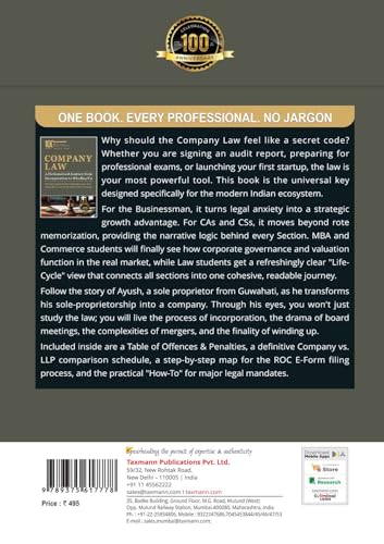 Taxmann's Company Law — A Fictionalised Journey from Incorporation to Winding Up – Structured Equally as a Readable Story and a Statutory Compliance Manual