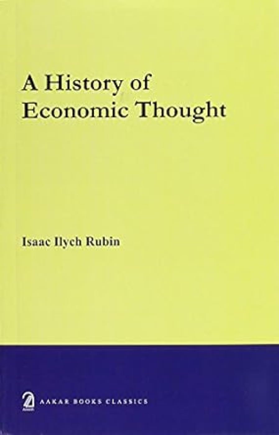 A history of economic thought book cover