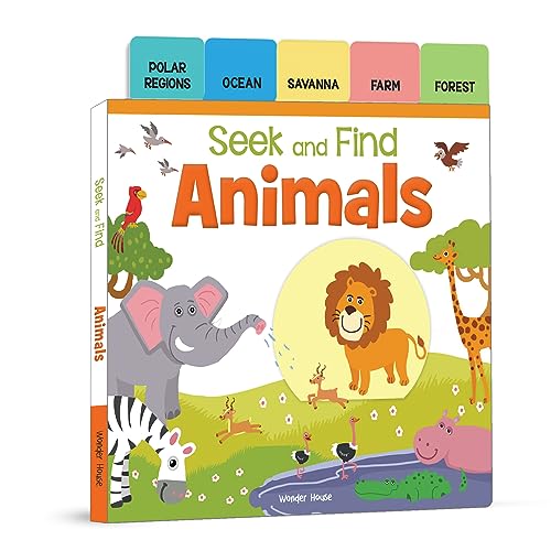 Seek And Find - Animals : Early Learning Board Books With Tabs book cover