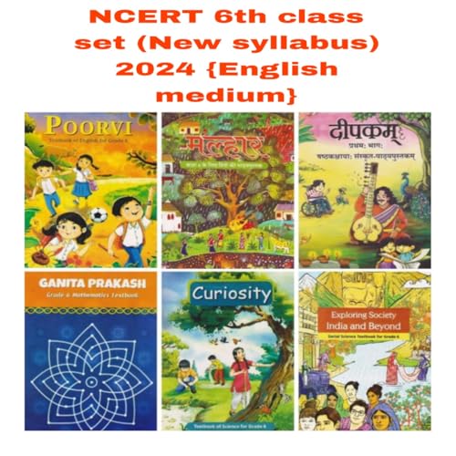 6th Class NCERT Complete Textbook Set of 6, English, Hindi, Science, Social Science, Mathematics, Sanskrit