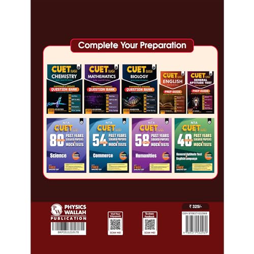PW CUET UG Entrance Exam Books 2026 – Physics | Chapterwise & Topicwise MCQs Question Bank | Theory + Exercises | CUET UG PYQ (2025–2022) | Mock Tests | Latest NTA Pattern | Paperback