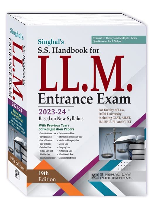 Singhal's S.S Handbook for LL.M. Entrance Exam Edition 2023‑24