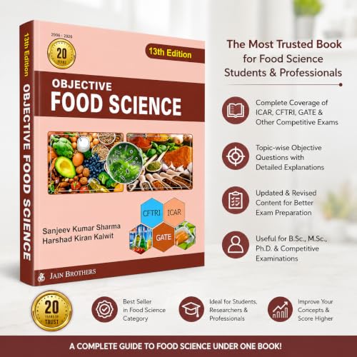 Objective Food Science 13th Edition | Sanjeev Kumar Sharma & Harshad Kiran Kalwit | Food Science & Technology | CFTRI, ICAR, GATE, FSSAI, Food Technology Entrance Exam Preparation Book